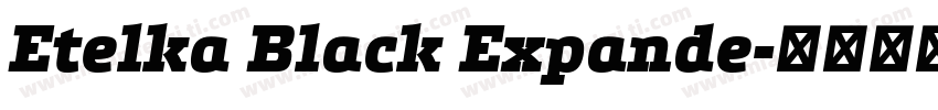 Etelka Black Expande字体转换